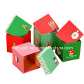Cajas de regalo personalizadas de papel de impresión cuadrados de Navidad para el embalaje de Apple